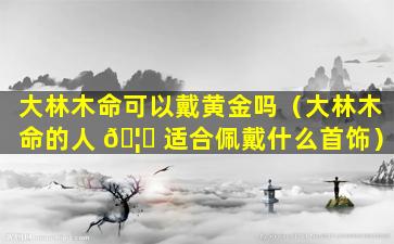 大林木命可以戴黄金吗（大林木命的人 🦈 适合佩戴什么首饰）